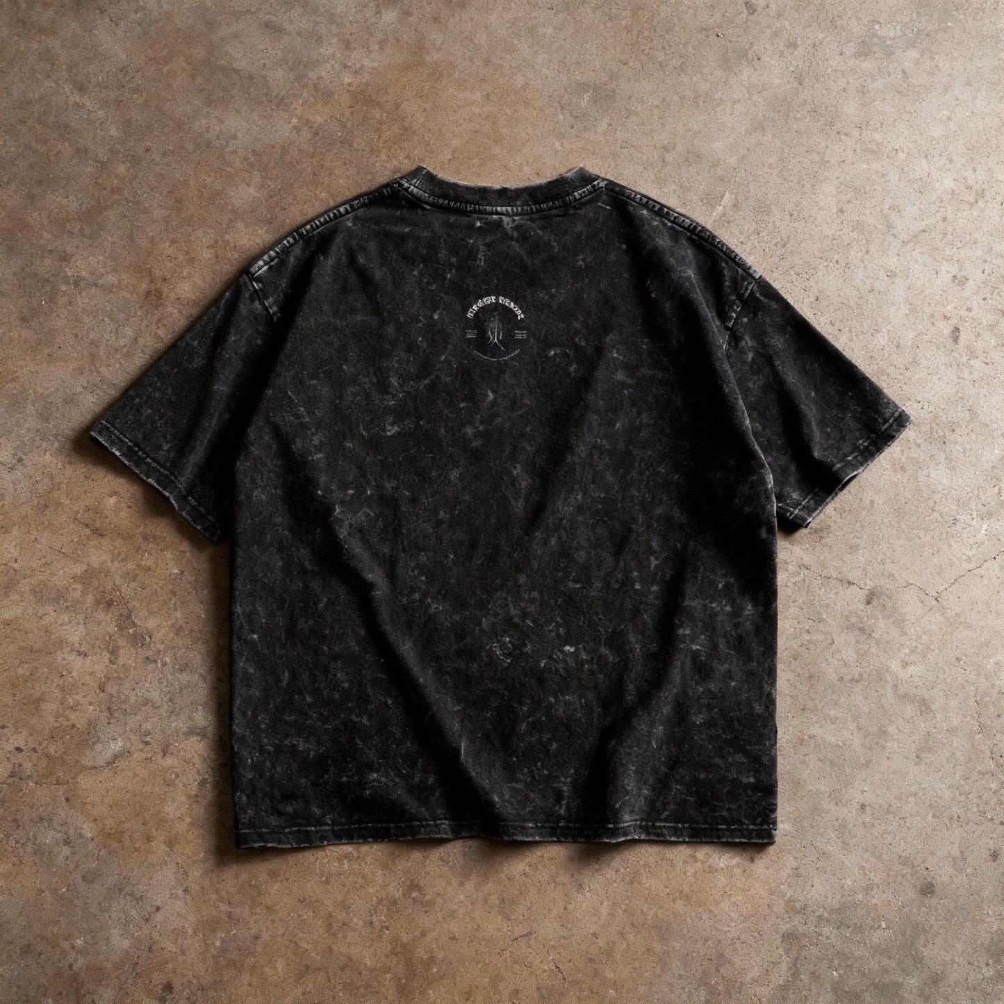 "Recluse"  Snow wash oversized distressed Hem Tee