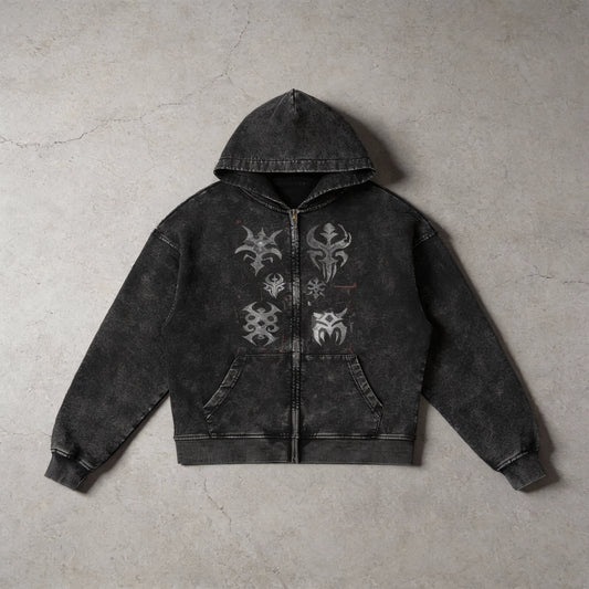 Acid Wash "Ambition" Zip up