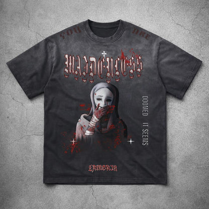 "Maidenless" Washed Gradient Tee