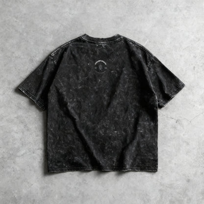 "Recluse"  Snow wash oversized distressed Hem Tee