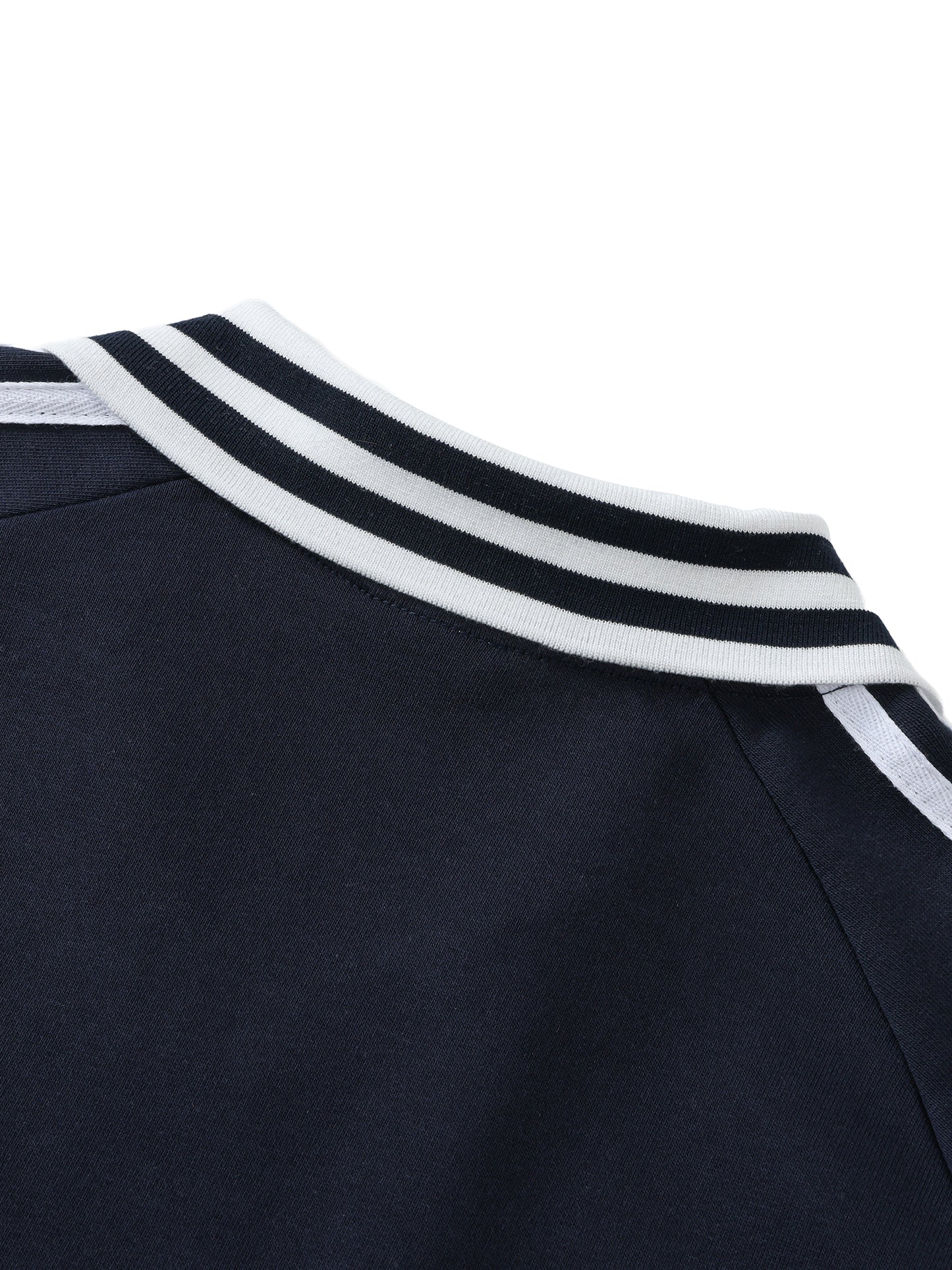 Nightreign "THE DOLL" Contrast Striped Lapel Collar Sweatshirt