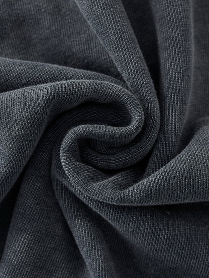 "Reclusive" Black Snow Wash Raw-Hem Boxy T-shirt